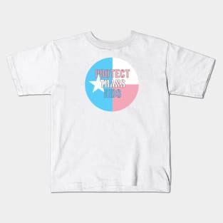 Protect Trans Kids Texas Flag (circular) Kids T-Shirt